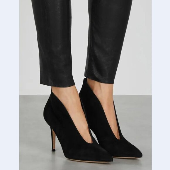 Vintage Steve Madden Suede Heels Split Vamp Pumps Whimsigoth Office - Picture 1 of 9